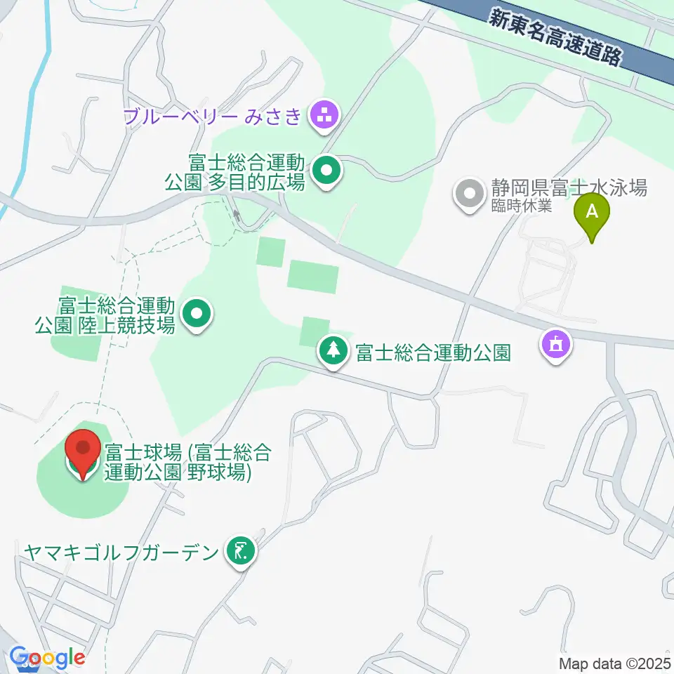 富士総合運動公園野球場周辺のホテル一覧地図