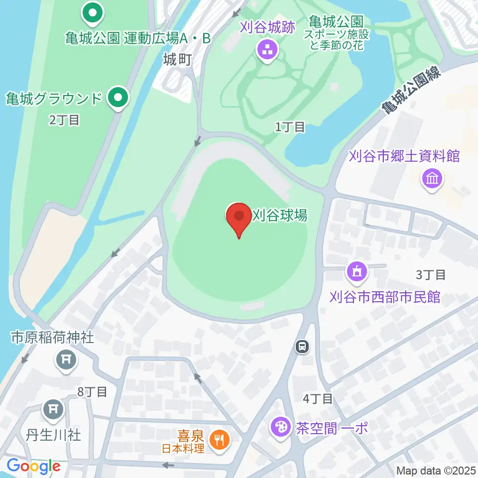 刈谷球場周辺のホテル一覧地図