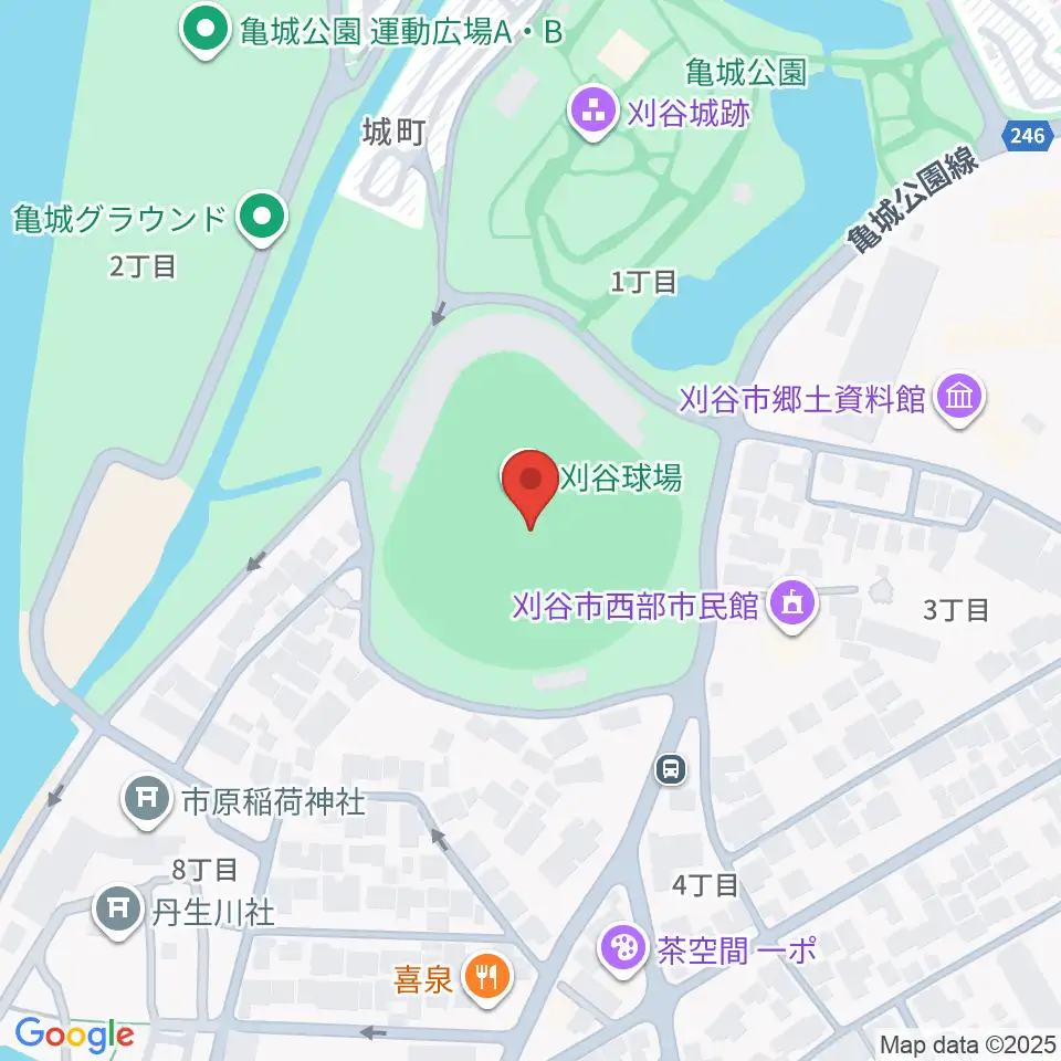 刈谷球場周辺のホテル一覧地図