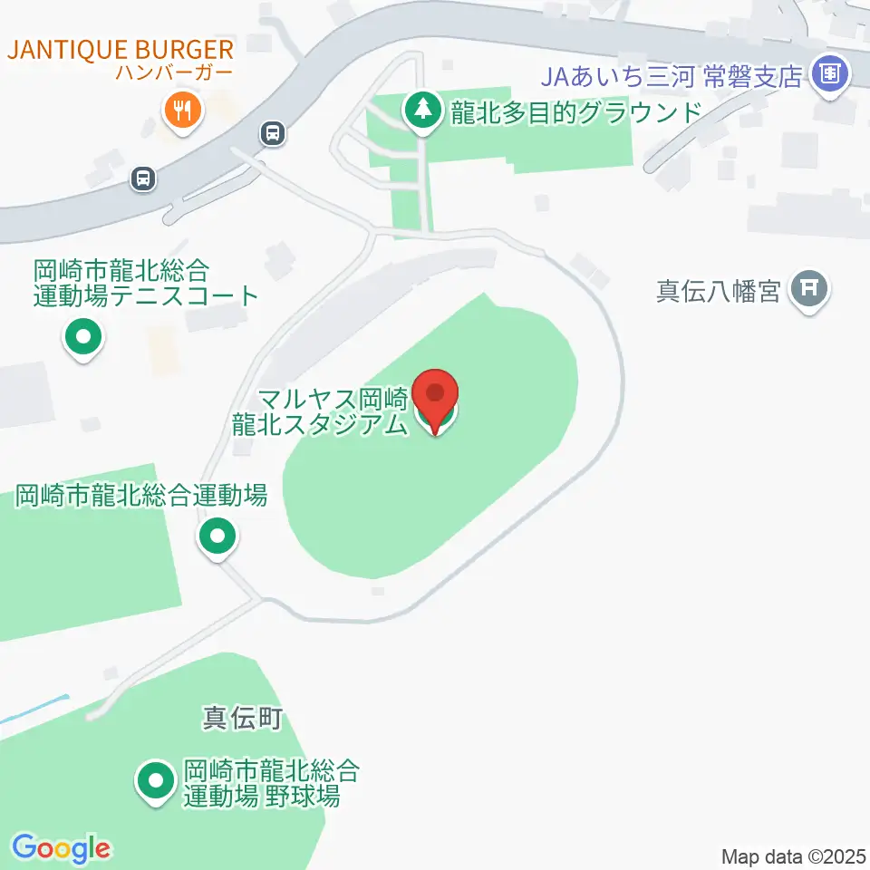 マルヤス岡崎龍北スタジアム周辺のホテル一覧地図
