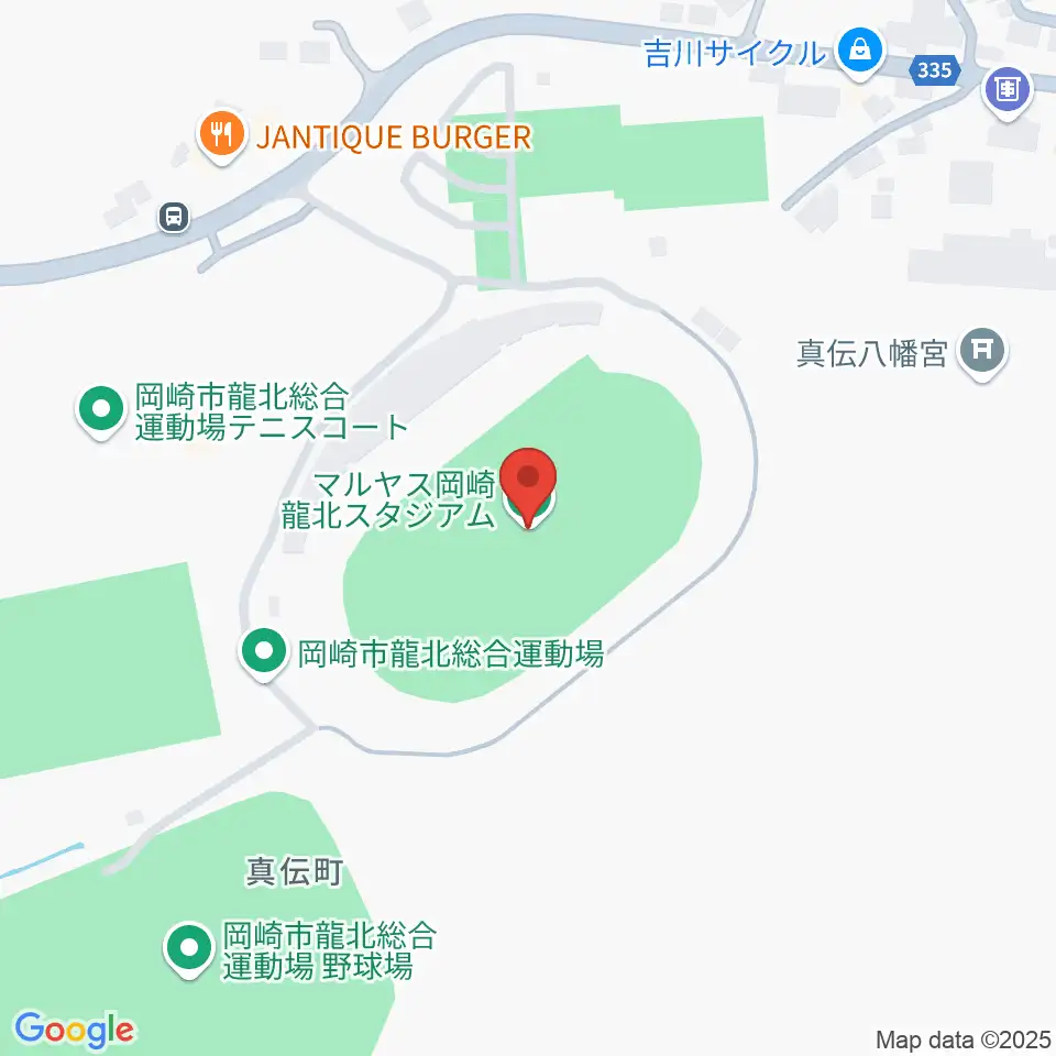 マルヤス岡崎龍北スタジアム周辺のホテル一覧地図