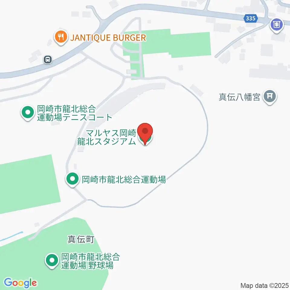 マルヤス岡崎龍北スタジアム周辺のホテル一覧地図