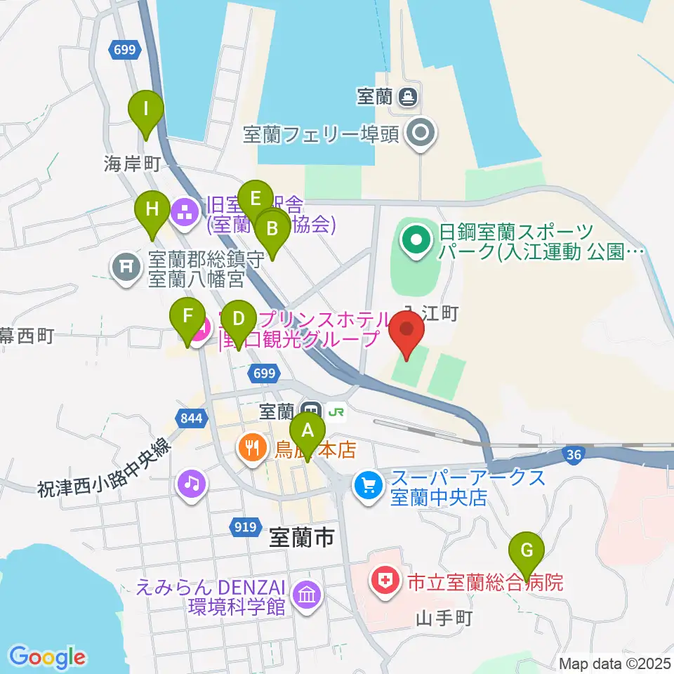 栗林商会アリーナ周辺のホテル一覧地図