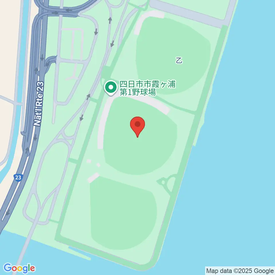 四日市市営霞ヶ浦第一野球場周辺のホテル一覧地図