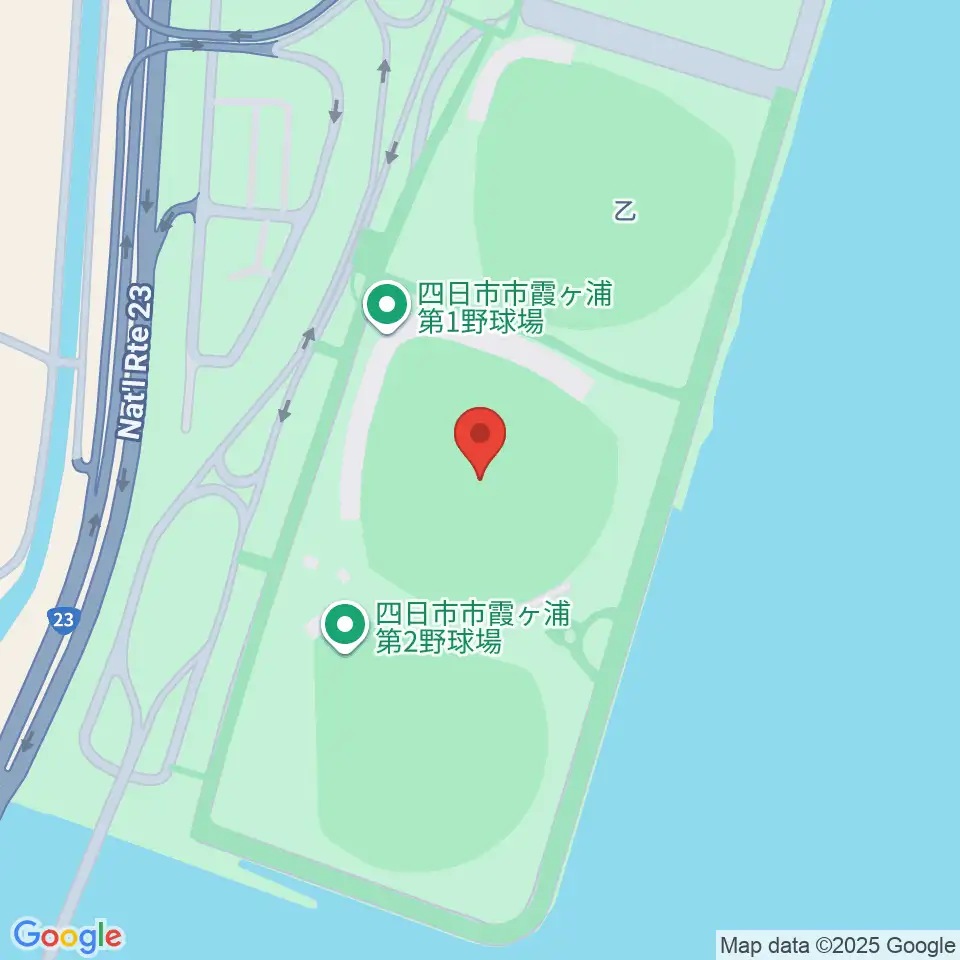 四日市市営霞ヶ浦第一野球場周辺のホテル一覧地図