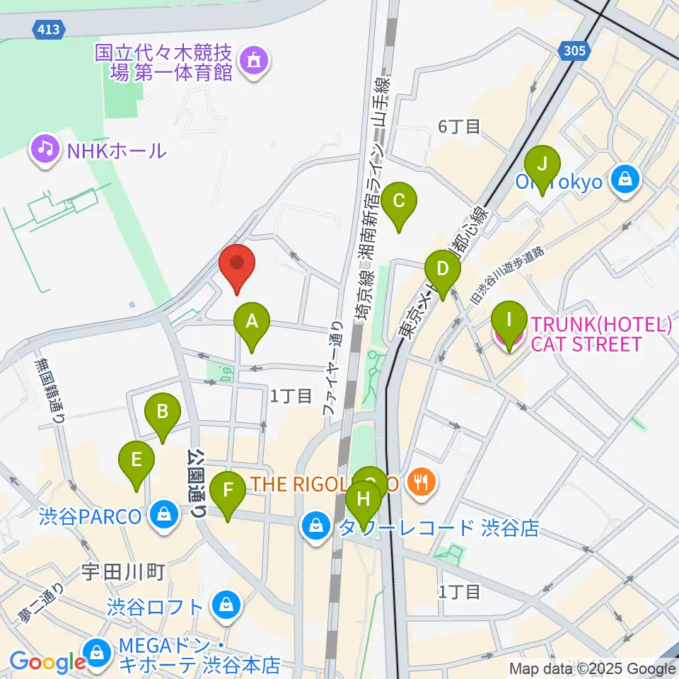 DOG-STUDIO周辺のホテル一覧地図