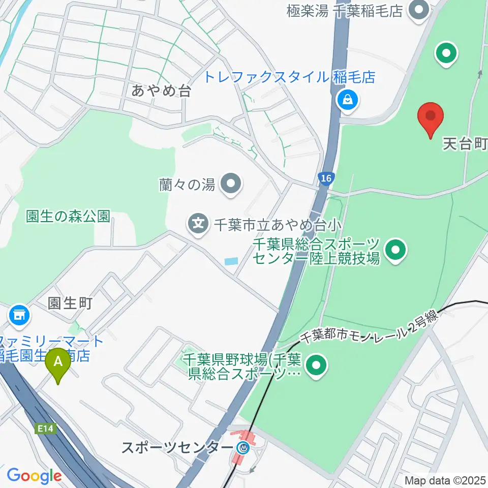 千葉県総合スポーツセンター第2陸上競技場周辺のホテル一覧地図