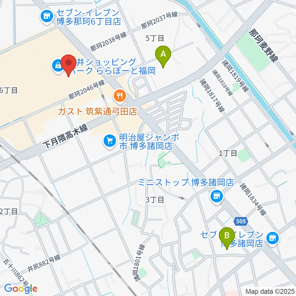 TOHOシネマズららぽーと福岡周辺のホテル一覧地図