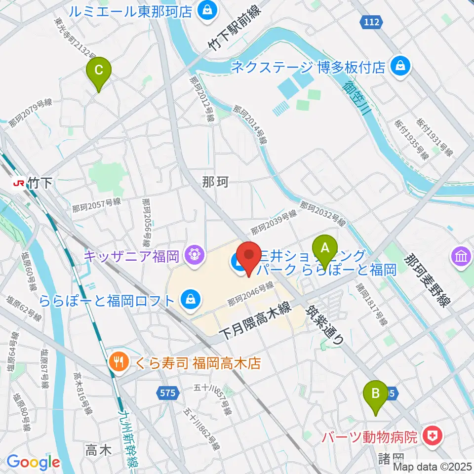 TOHOシネマズららぽーと福岡周辺のホテル一覧地図