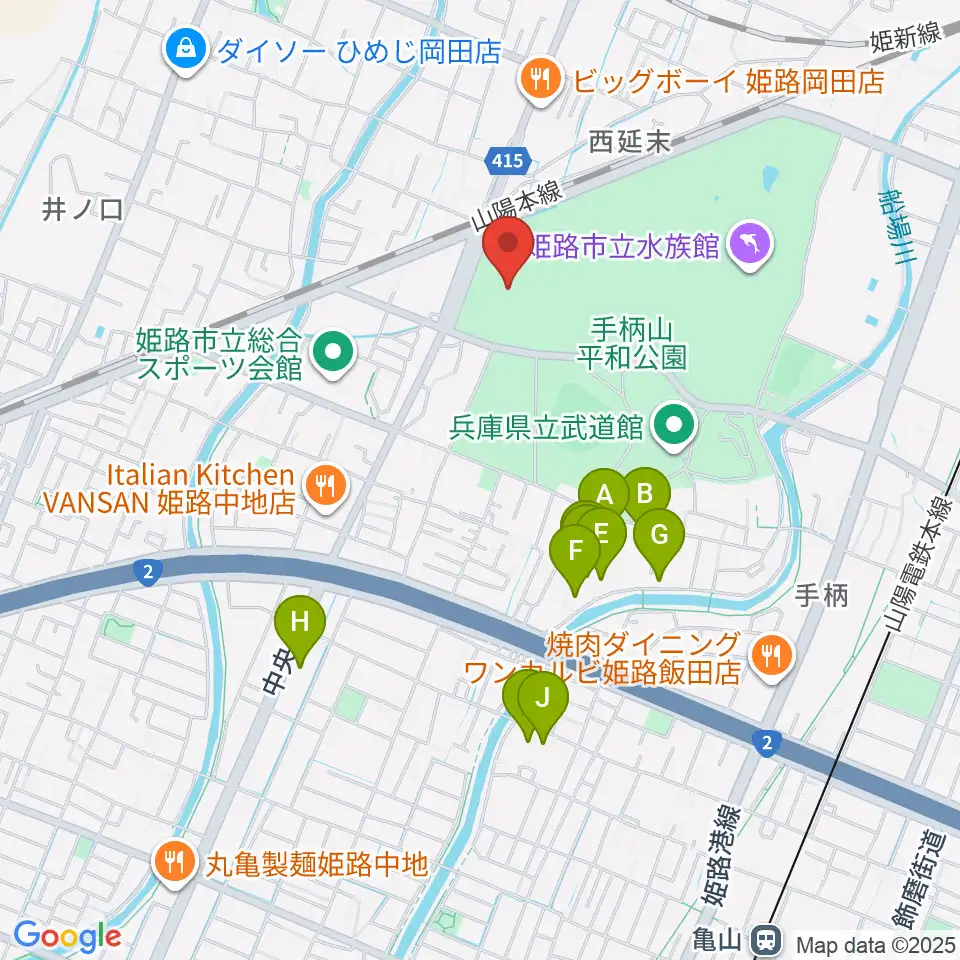 ウインク陸上競技場周辺のホテル一覧地図