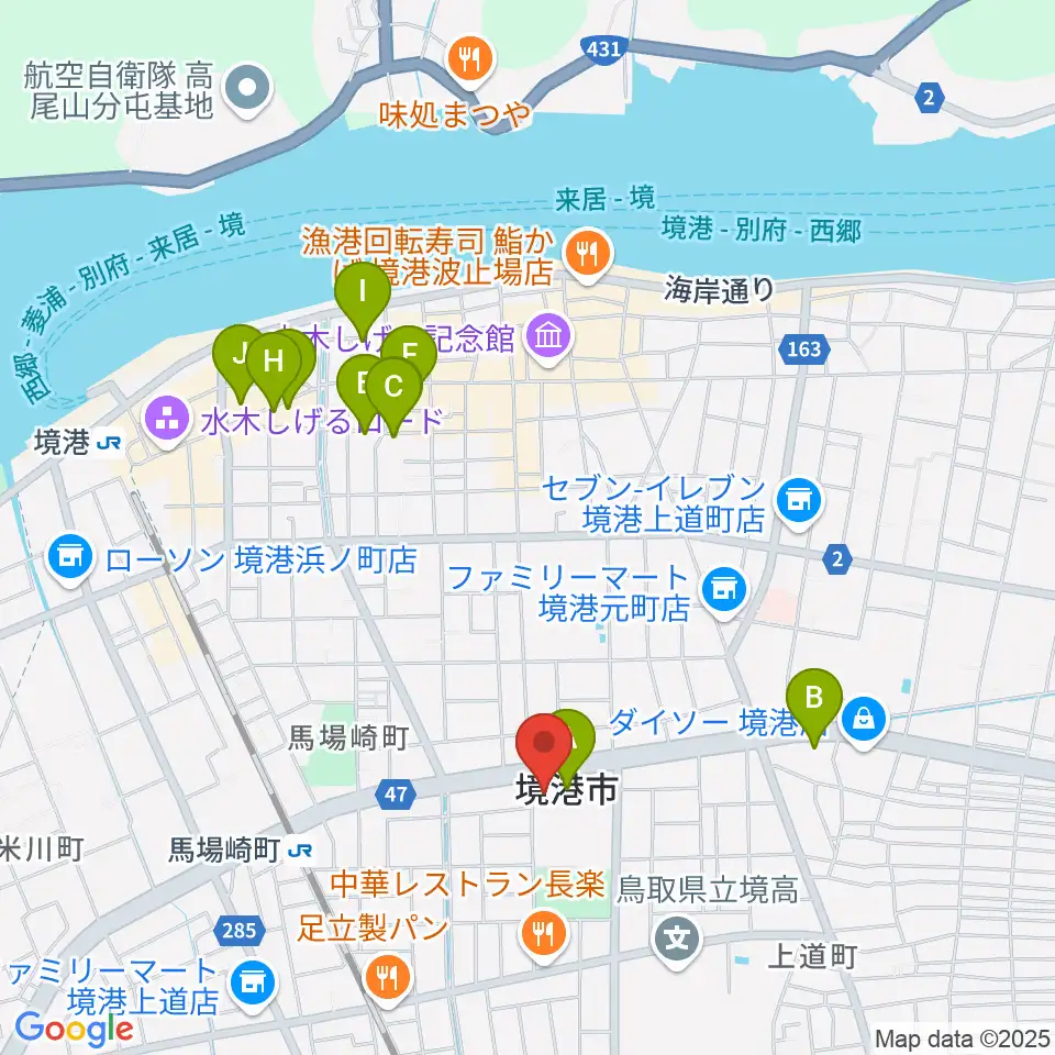 みなとテラス 境港市民交流センター周辺のホテル一覧地図