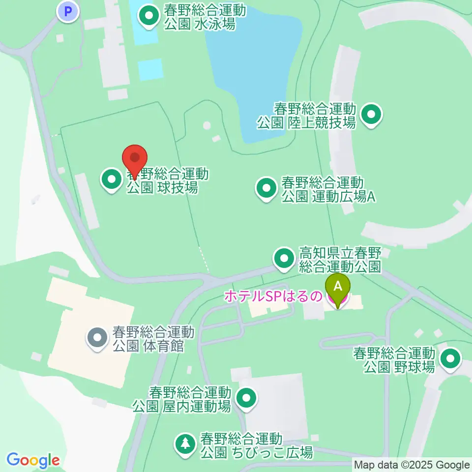 春野総合運動公園球技場周辺のホテル一覧地図