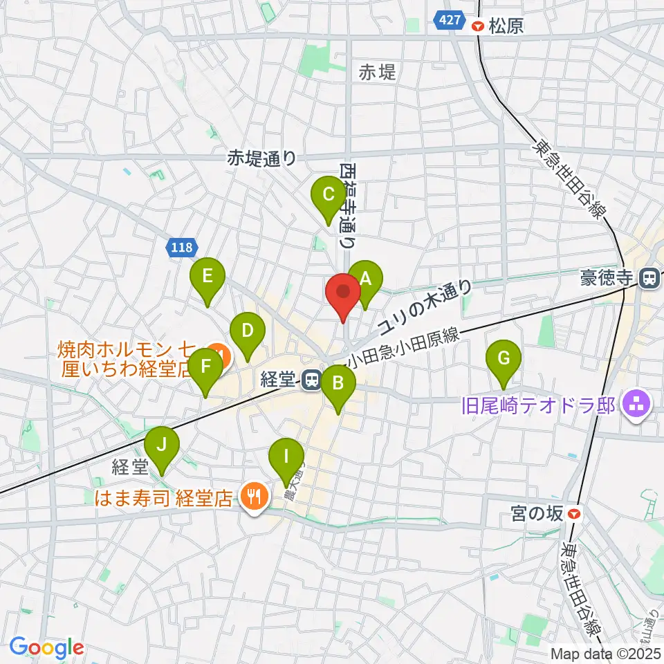 タッドポウルスタジオ経堂周辺のホテル一覧地図
