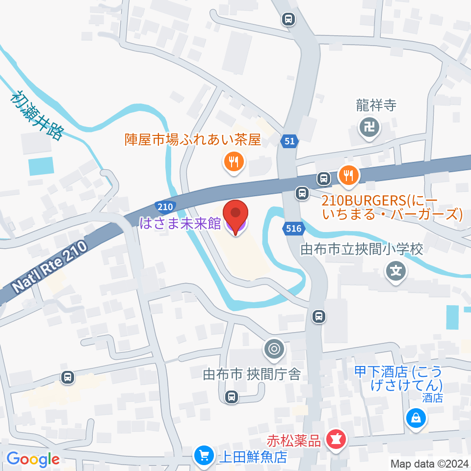 はさま未来館DENKENホール周辺のホテル一覧地図