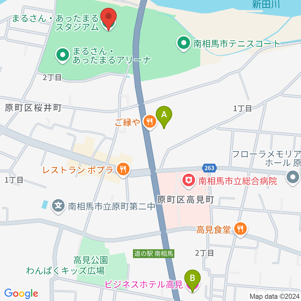 まるさん・あったまるスタジアム周辺のホテル一覧地図