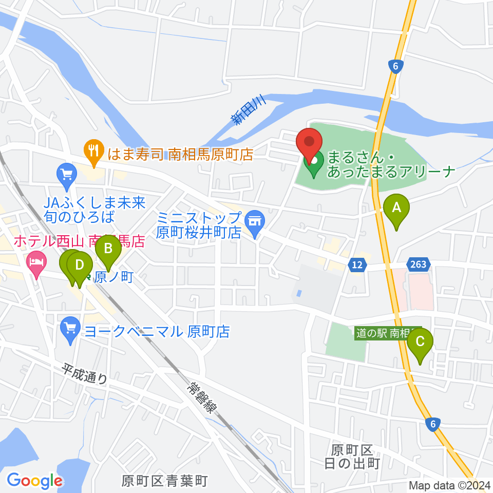 まるさん・あったまるアリーナ周辺のホテル一覧地図