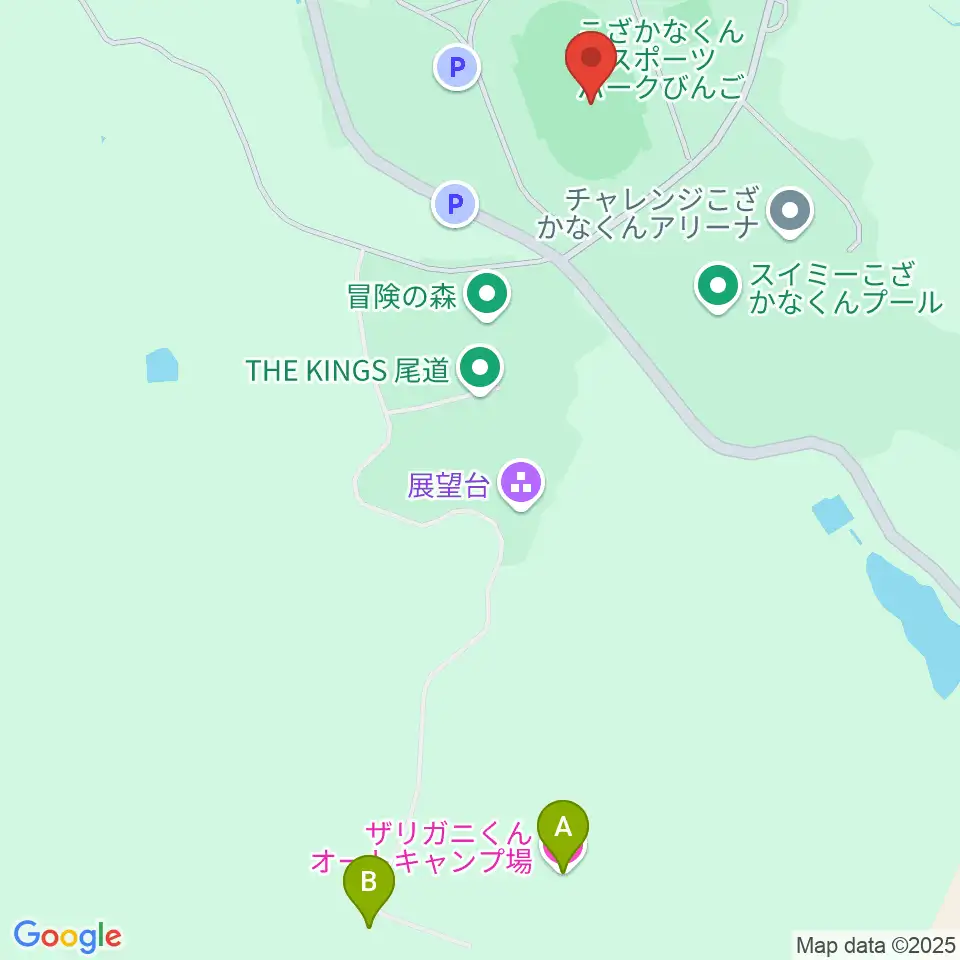 ダッシュこざかなくん陸上競技場周辺のホテル一覧地図