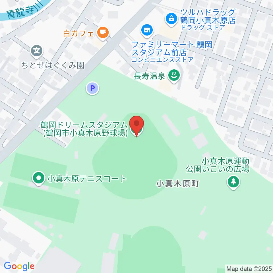 鶴岡ドリームスタジアム周辺のホテル一覧地図
