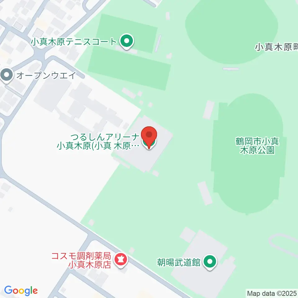つるしんアリーナ小真木原周辺のホテル一覧地図