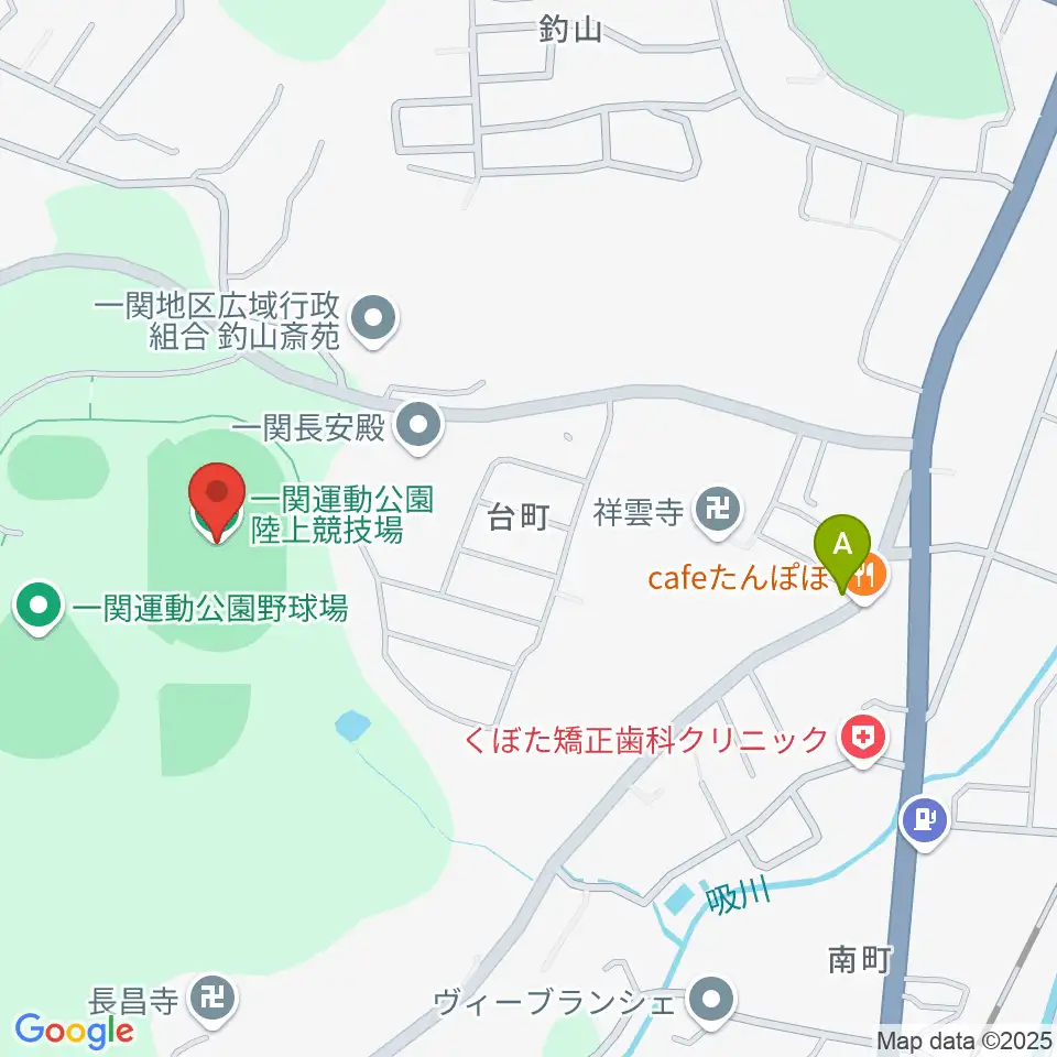 一関運動公園陸上競技場周辺のホテル一覧地図