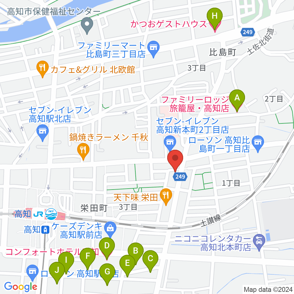 プレイヤーズラボ周辺のホテル一覧地図