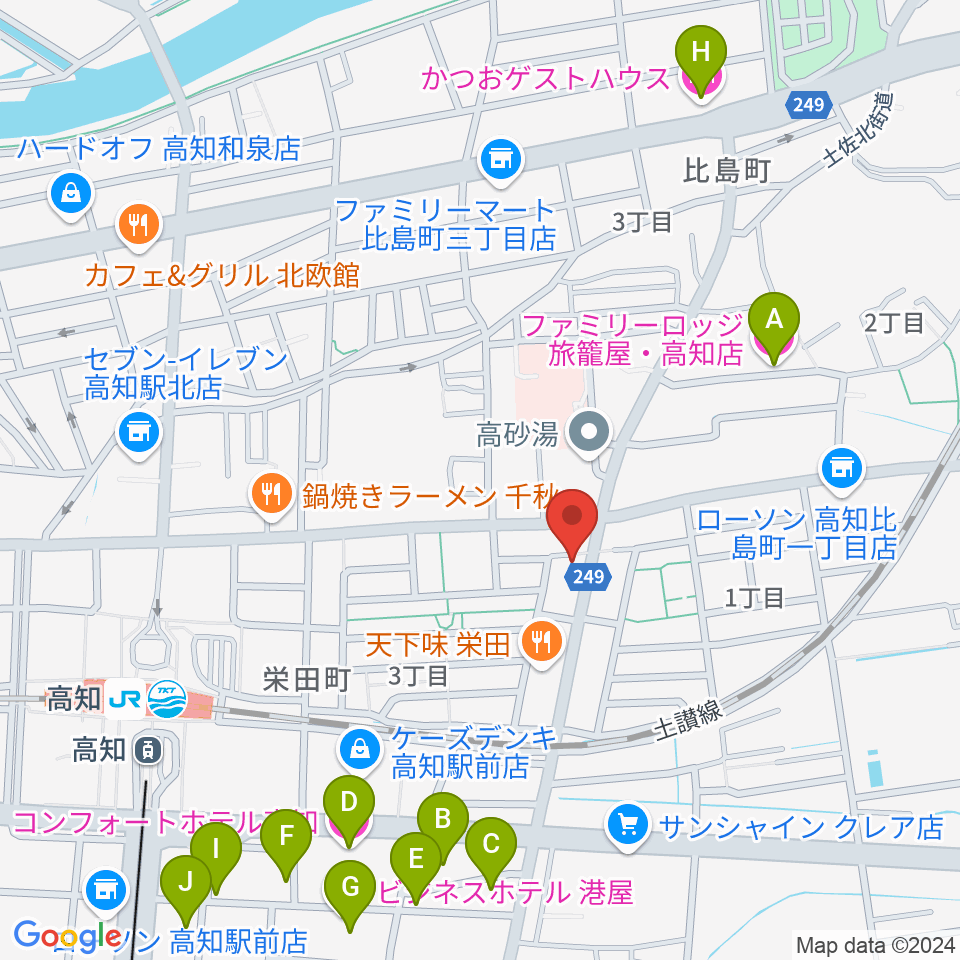 プレイヤーズラボ周辺のホテル一覧地図