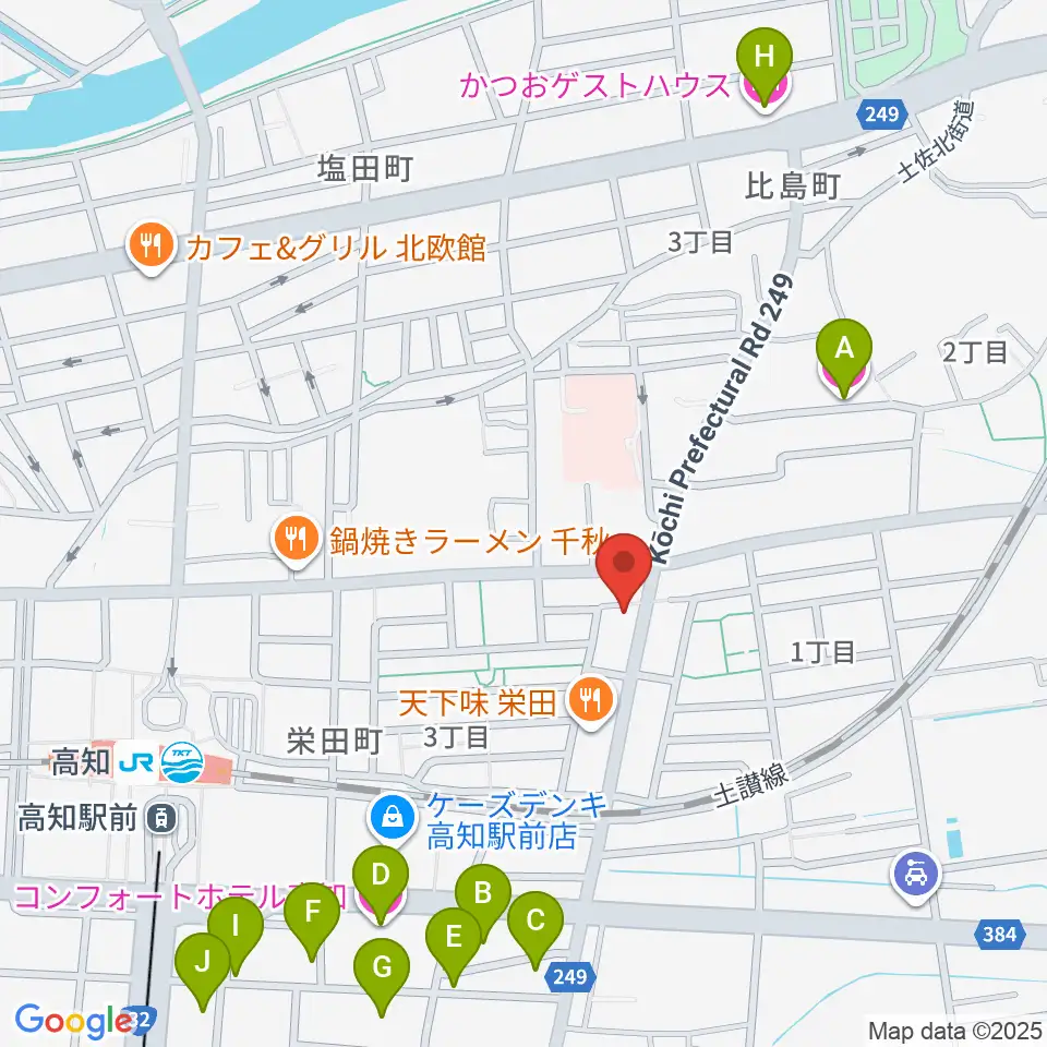 プレイヤーズラボ周辺のホテル一覧地図