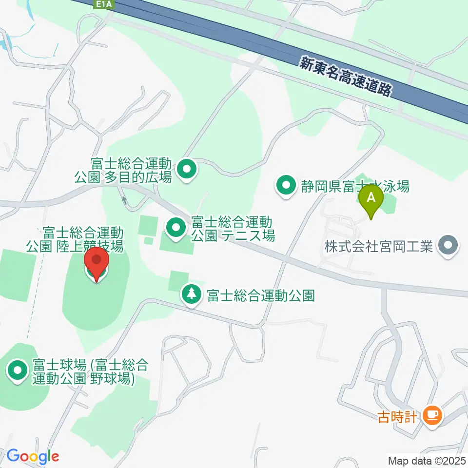 富士総合運動公園陸上競技場周辺のホテル一覧地図