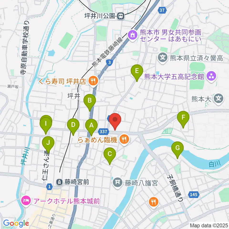 ロック会館周辺のホテル一覧地図