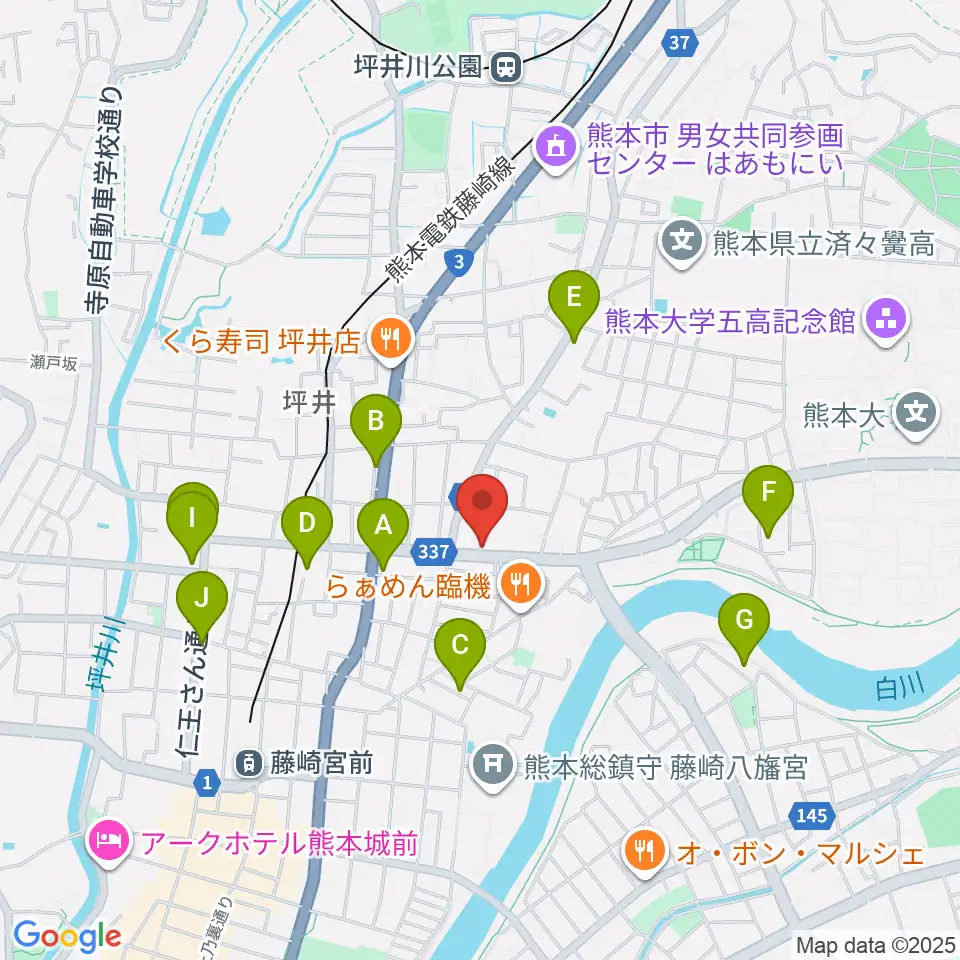 ロック会館周辺のホテル一覧地図