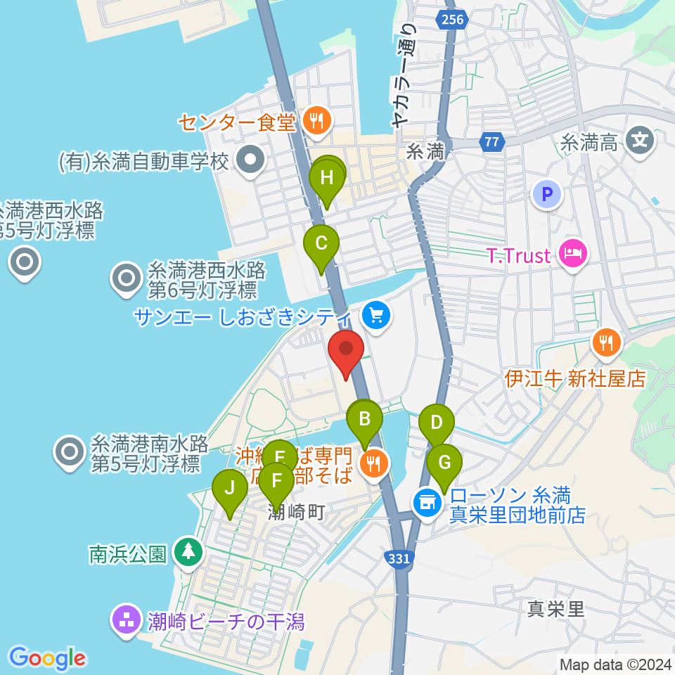 シャボン玉石けん くくる糸満周辺のホテル一覧地図