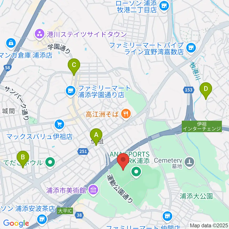 ANA FIELD 浦添周辺のホテル一覧地図