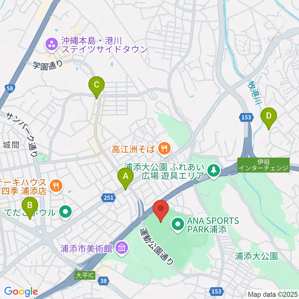 ANA FIELD 浦添周辺のホテル一覧地図