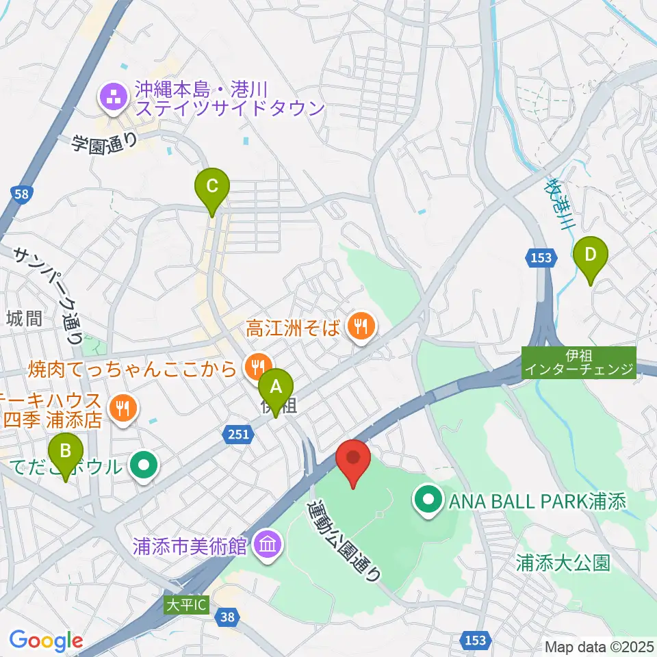ANA FIELD 浦添周辺のホテル一覧地図
