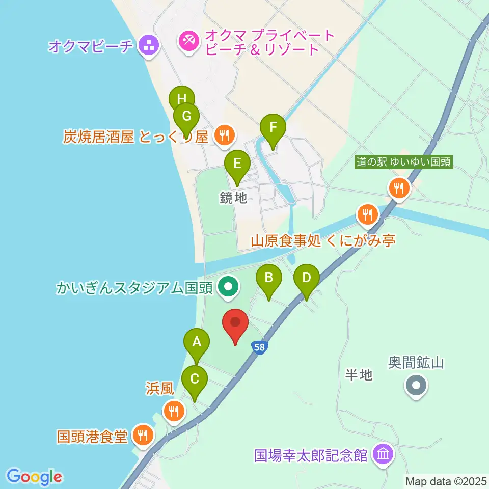 かいぎんフィールド国頭周辺のホテル一覧地図