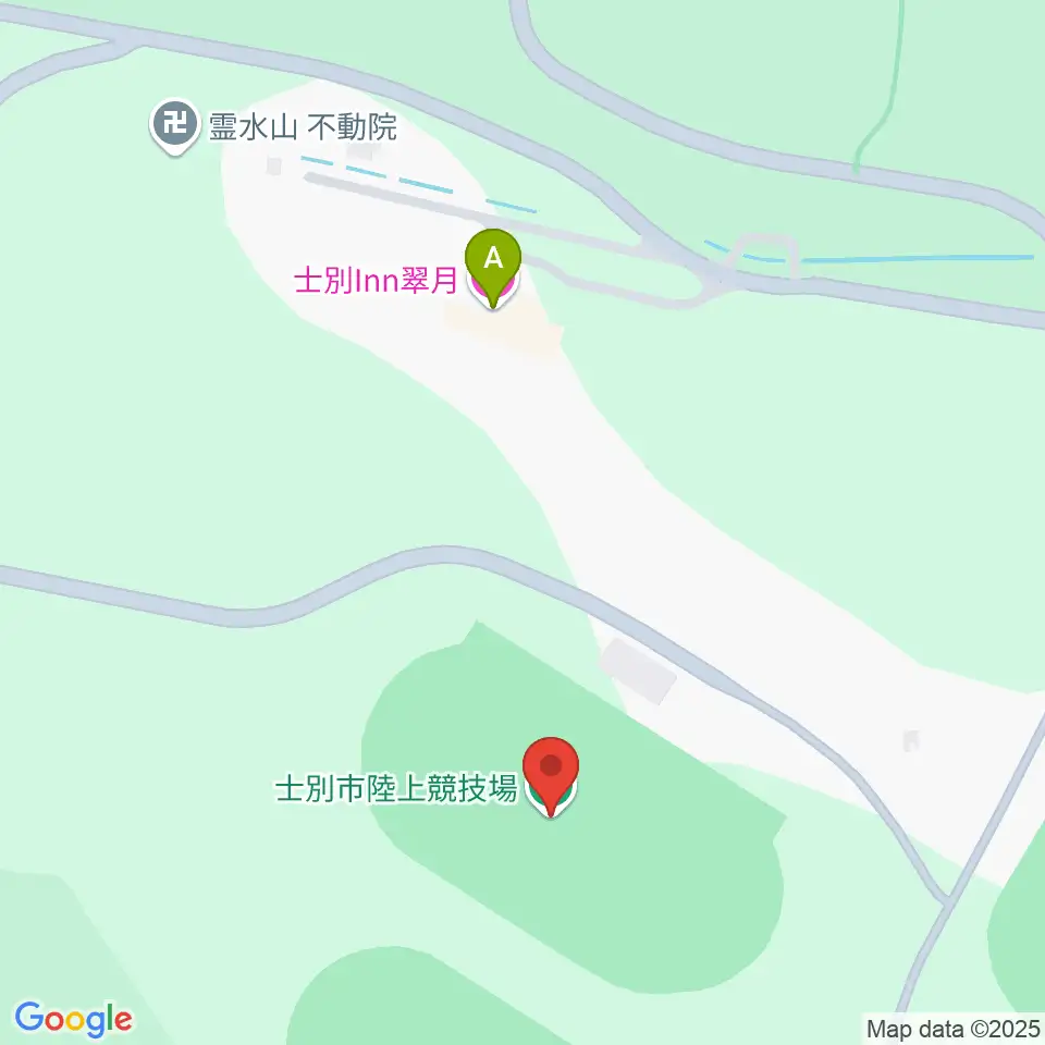 士別市陸上競技場周辺のホテル一覧地図