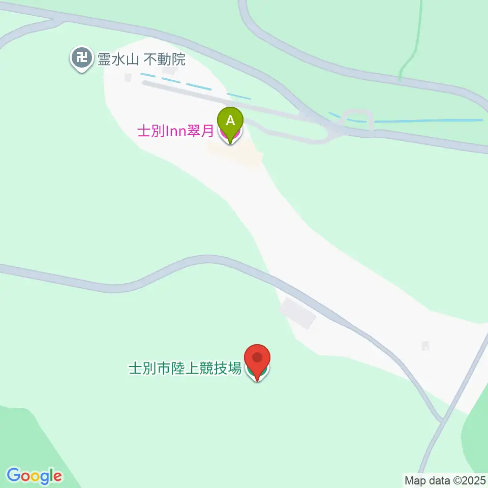 士別市陸上競技場周辺のホテル一覧地図