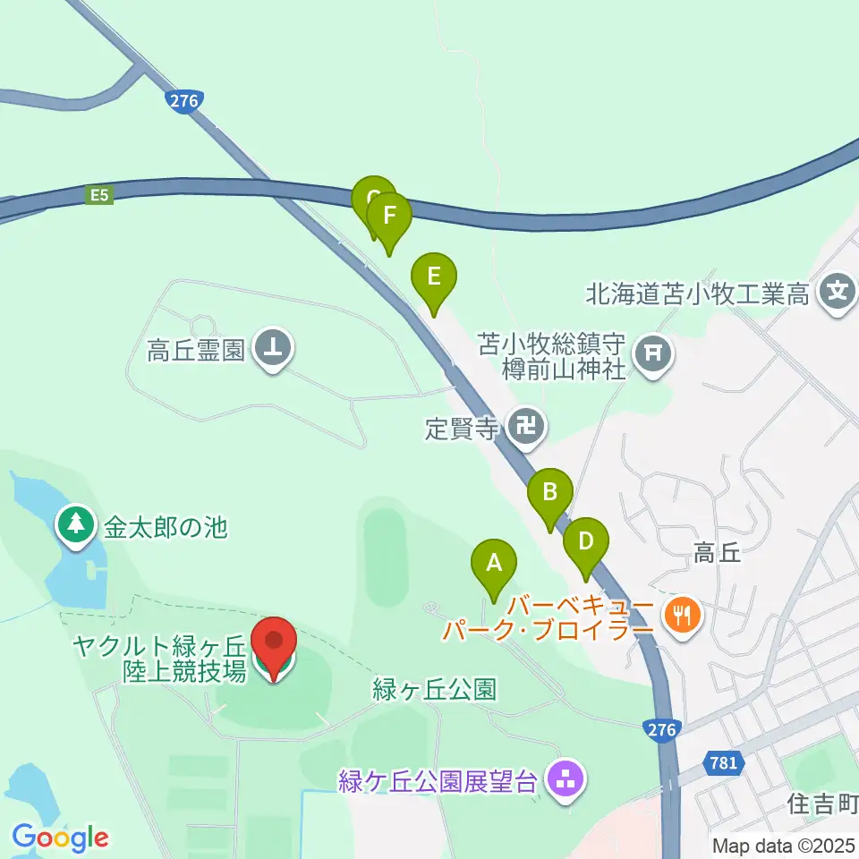 ヤクルト緑ケ丘陸上競技場周辺のホテル一覧地図
