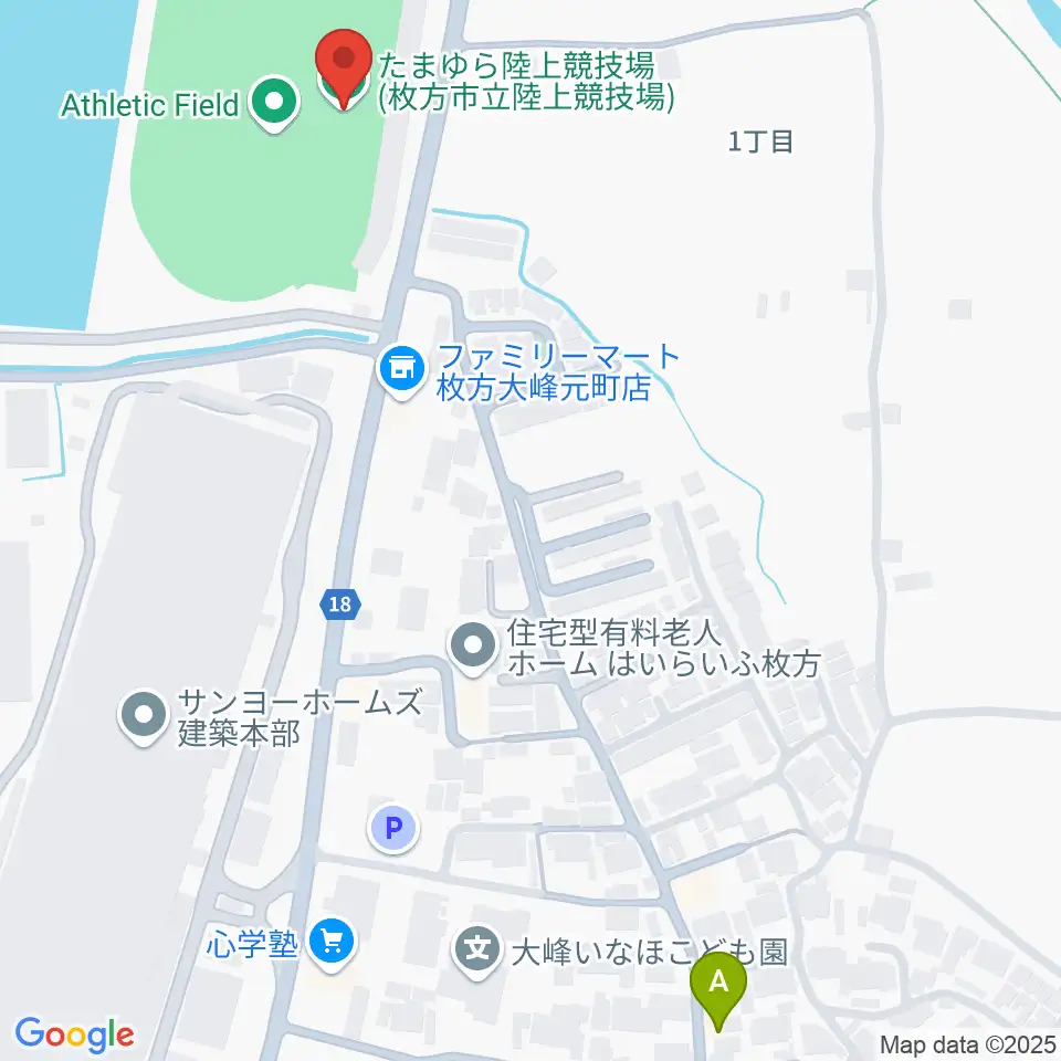 たまゆら陸上競技場周辺のホテル一覧地図
