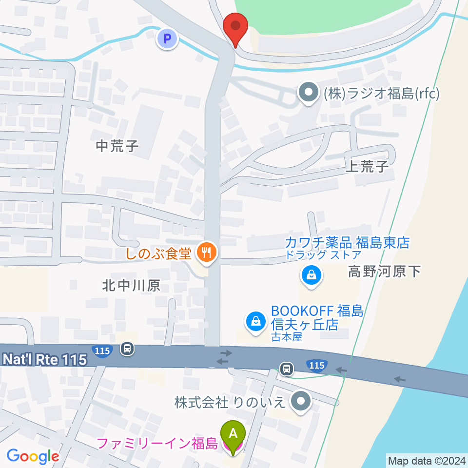 誠電社WINDYスタジアム周辺のホテル一覧地図