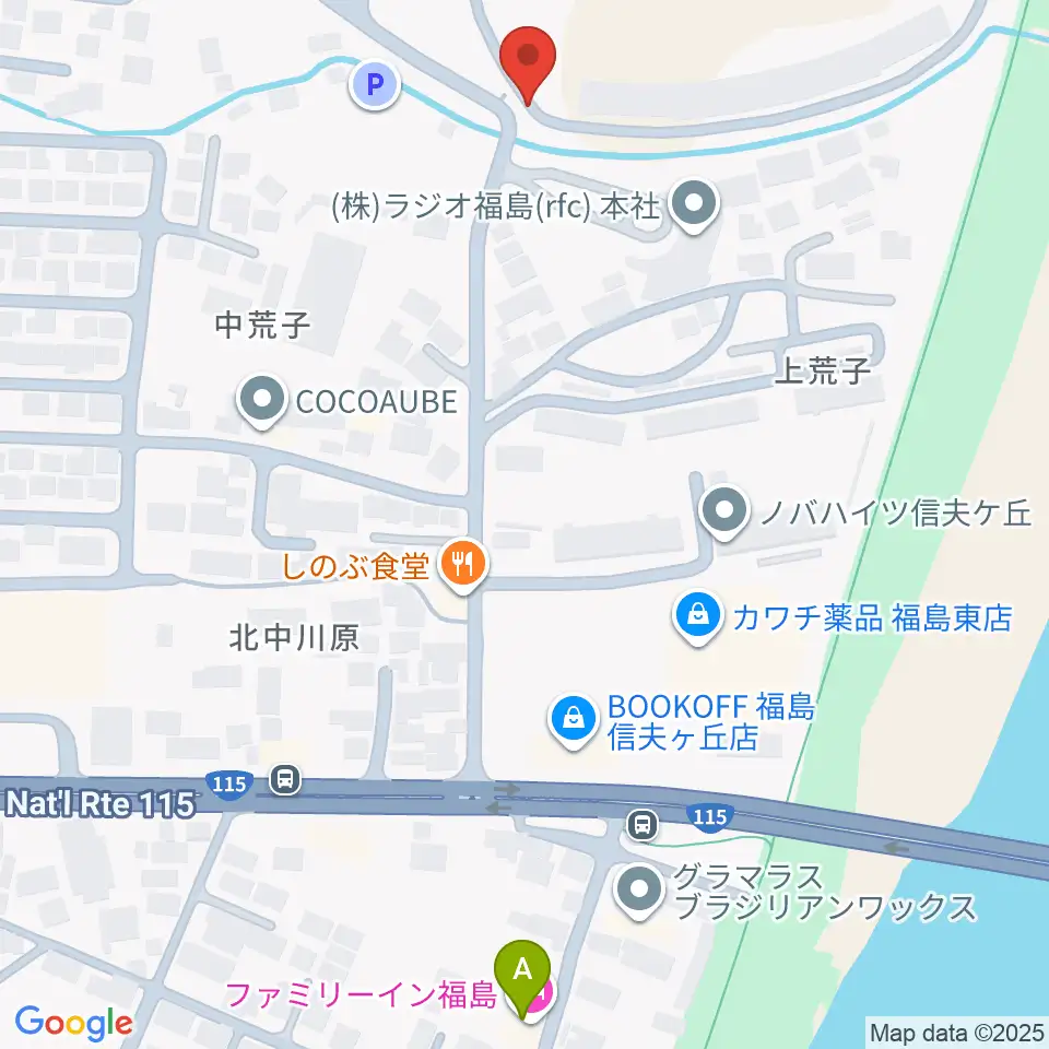 誠電社WINDYスタジアム周辺のホテル一覧地図