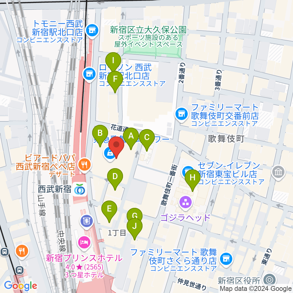 シアターミラノ座周辺のホテル一覧地図