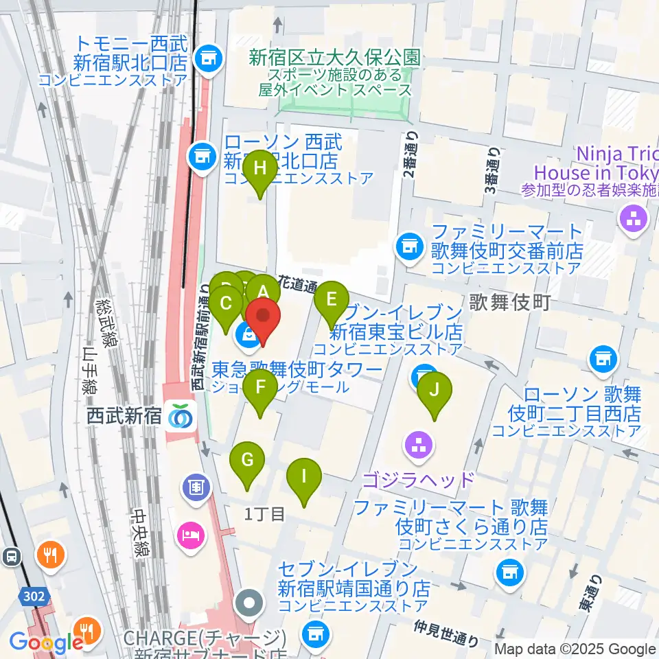 シアターミラノ座周辺のホテル一覧地図