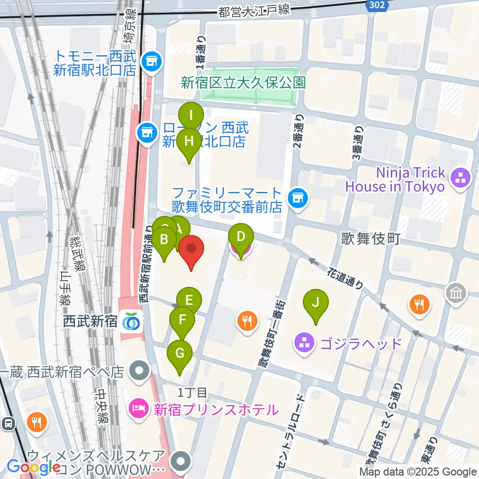 シアターミラノ座周辺のホテル一覧地図