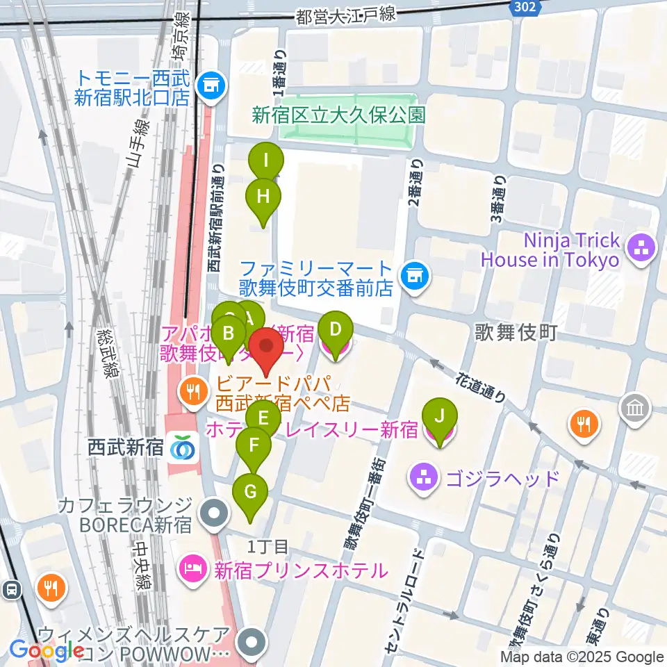 シアターミラノ座周辺のホテル一覧地図