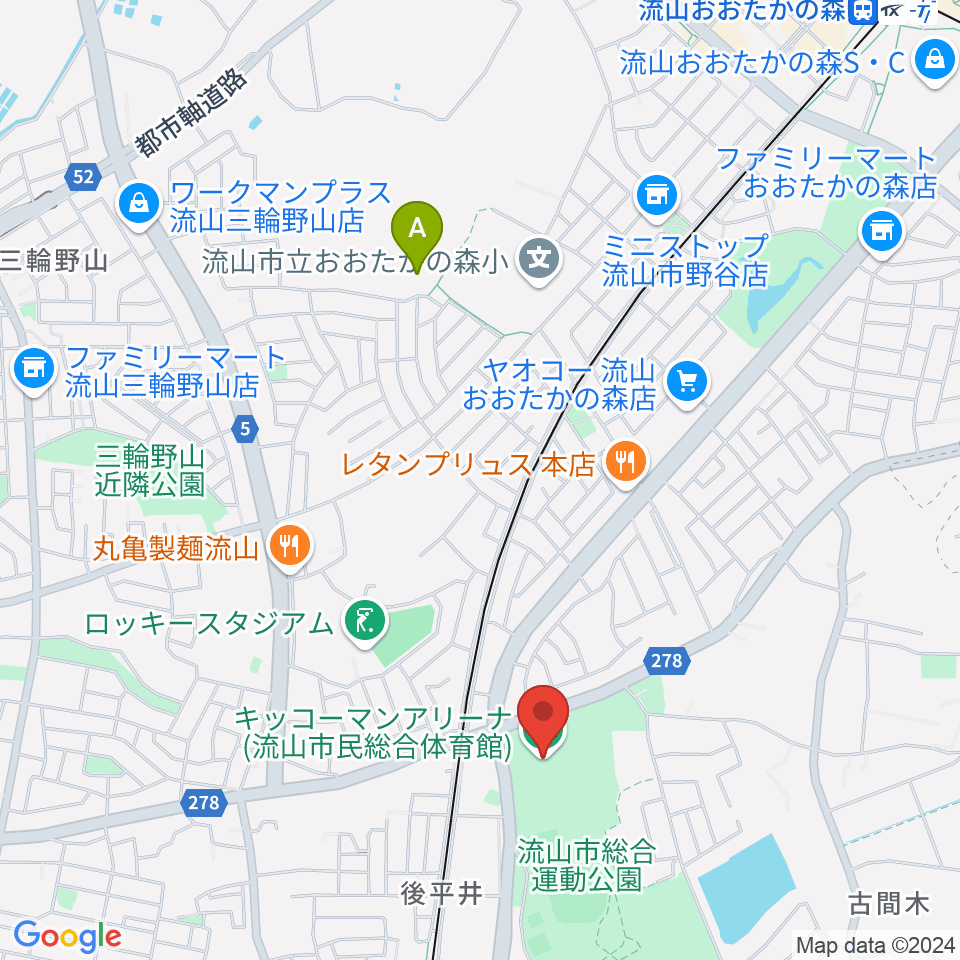 キッコーマンアリーナ周辺のホテル一覧地図