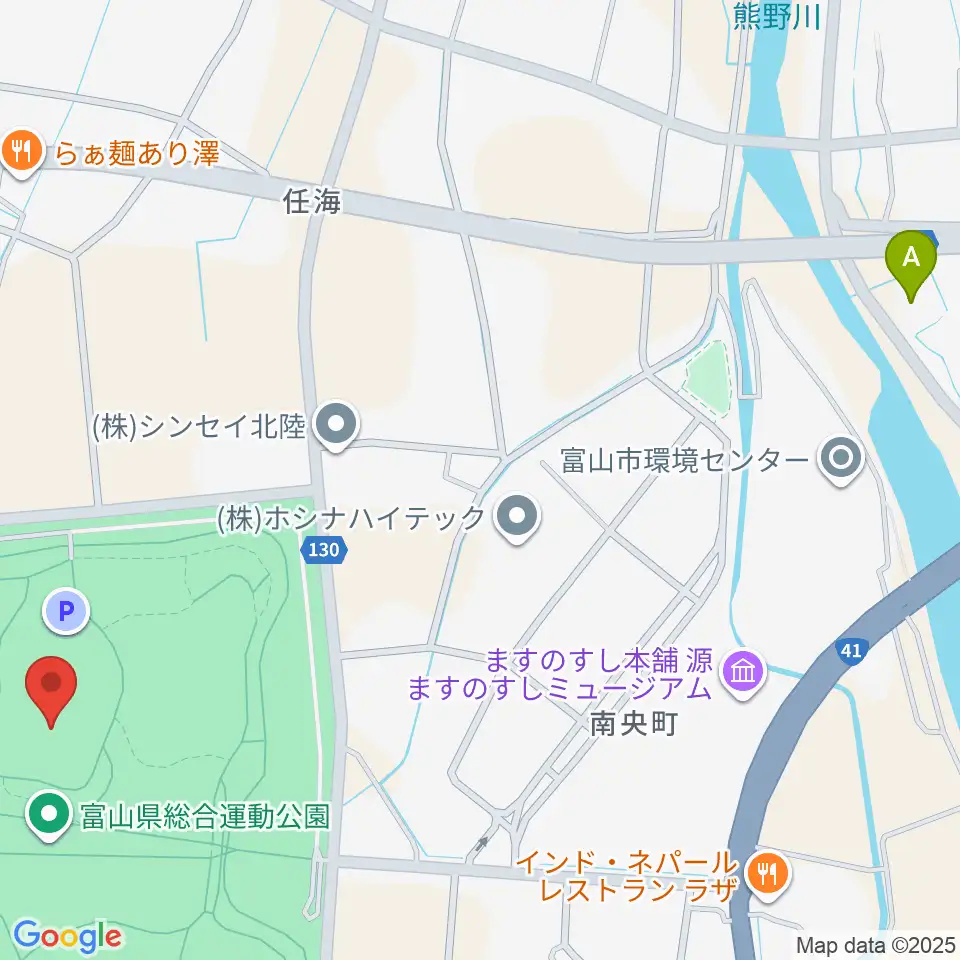 富山県総合運動公園屋内グラウンド周辺のホテル一覧地図