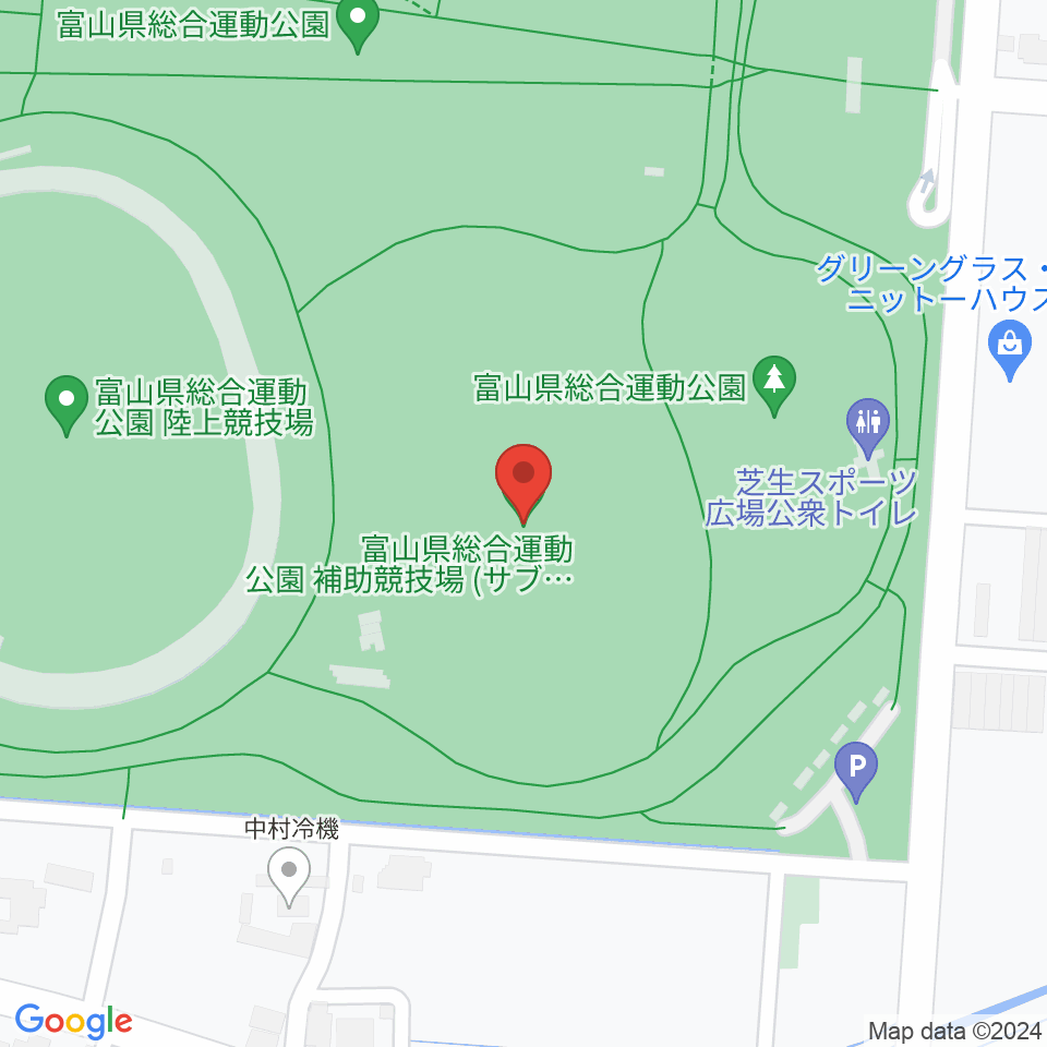 富山県総合運動公園補助競技場周辺のホテル一覧地図