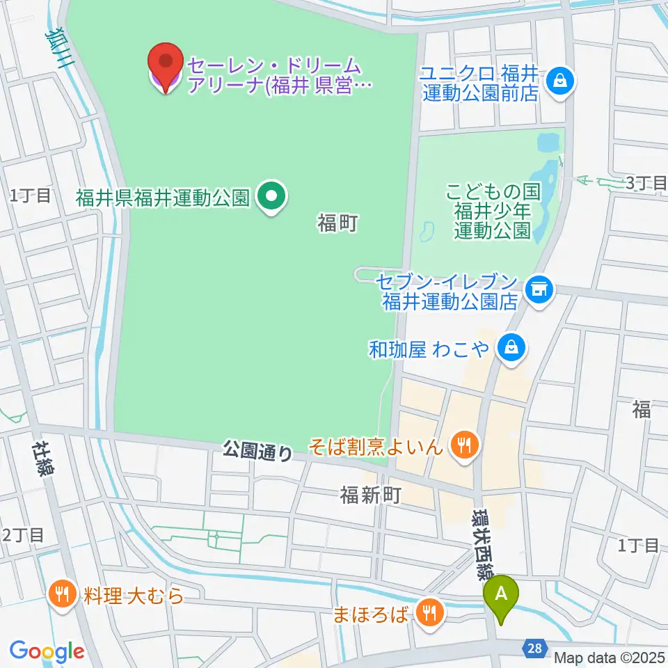 セーレン・ドリームアリーナ周辺のホテル一覧地図