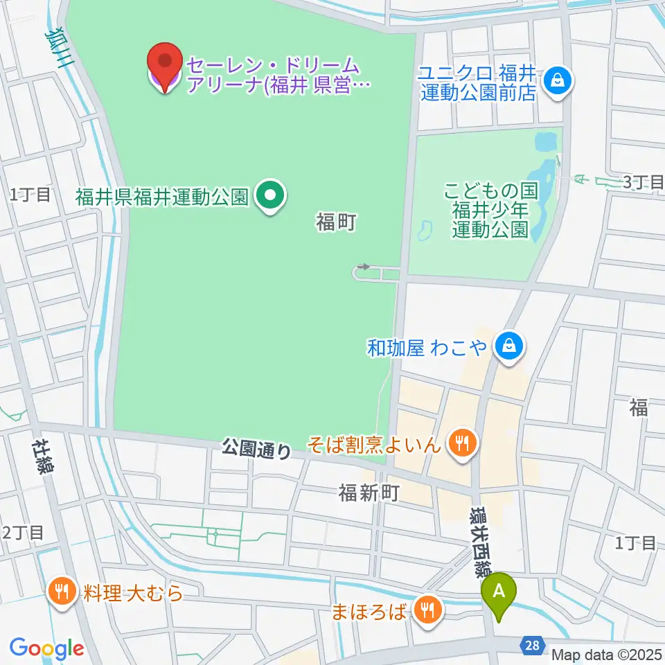 セーレン・ドリームアリーナ周辺のホテル一覧地図